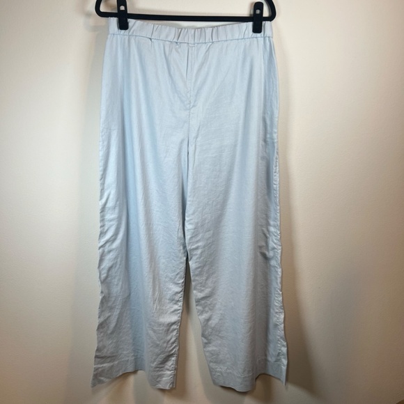 Banana Republic Womens Linen Blend Wide Leg Pleated Trouser Pants Elastic Size 8 - Picture 9 of 14